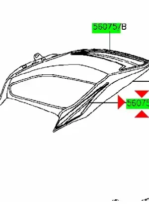 Solo Oggi EMBLEMA COPERCHIO SERBATOIO SINISTRO ORIGINALE KAWASAKI Z 800 2013/16, FORNIRE TELAIO PER COMPATIBILITA